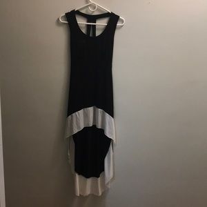 Black and white retro maxi dress